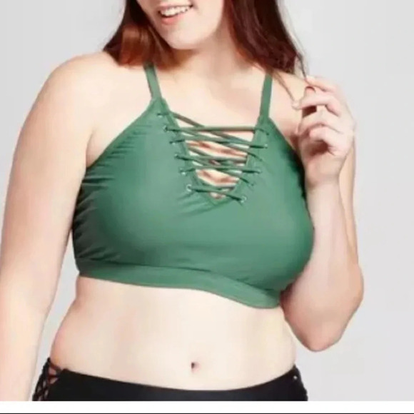 Plus Size Xhilaration Swim Bralette Bikini Top Size 16W NWT - Picture 1 of 10